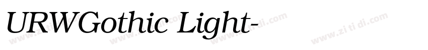URWGothic Light字体转换